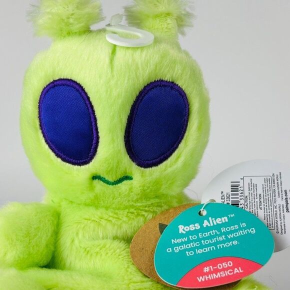 Aurora World Plush - Palm Pals - Ross the Alien (5 inch) - Stuffed Plush Animal - Picture 6 of 6